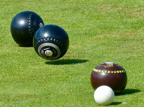 Group of bowls at a coaching session